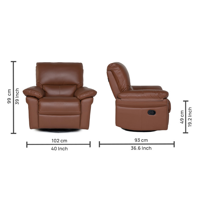 Single Seater Recliner - Aversa (Tan)