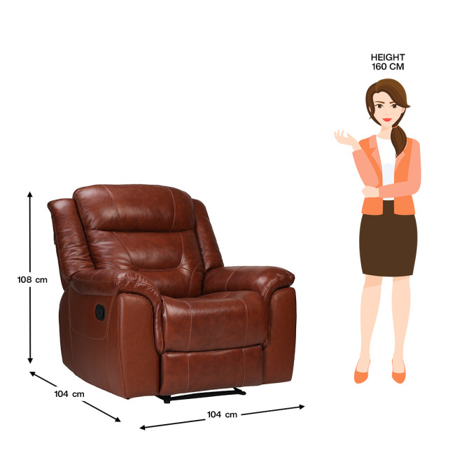 Single Seater Recliner - Joy (Half Leather)