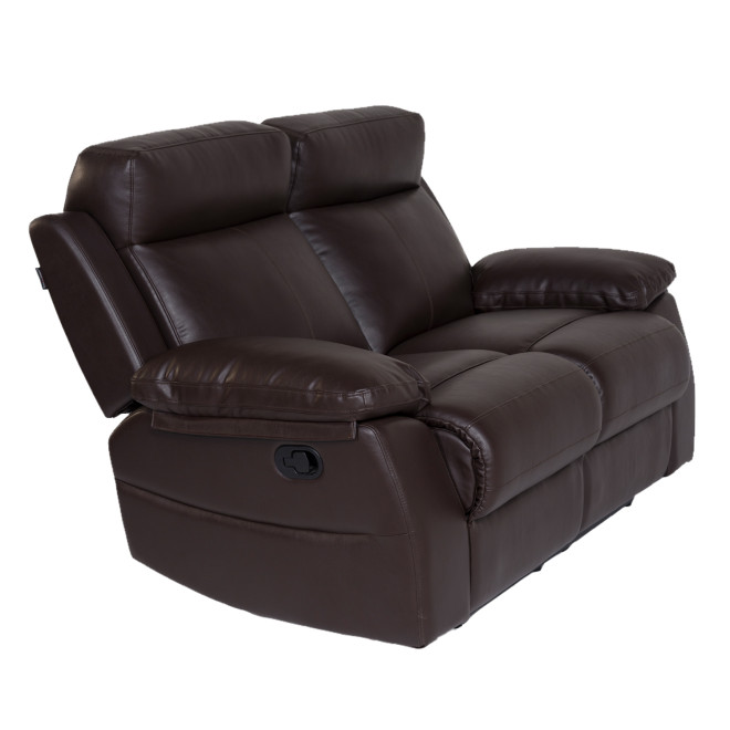 Two Seater Recliner Sofa - Lazino (Brown)