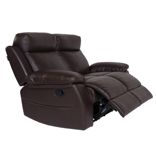Two Seater Recliner Sofa - Lazino (Brown)
