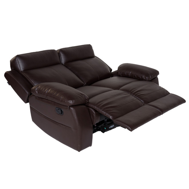 Two Seater Recliner Sofa - Lazino (Brown)