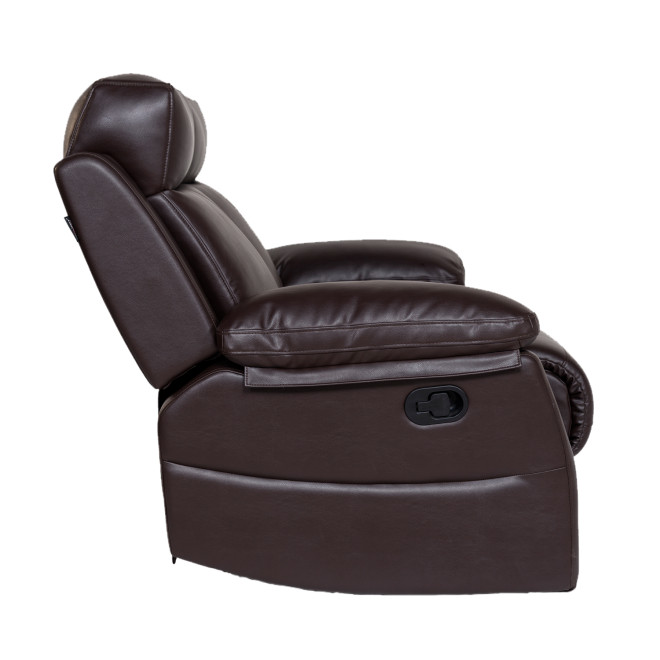 Two Seater Recliner Sofa - Lazino (Brown)