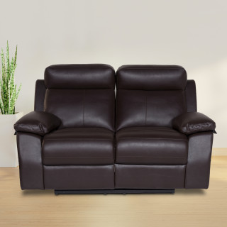 Two Seater Recliner Sofa - Lazino (Brown)