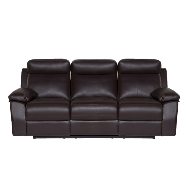 Three Seater Recliner Sofa - Lazino (Brown)