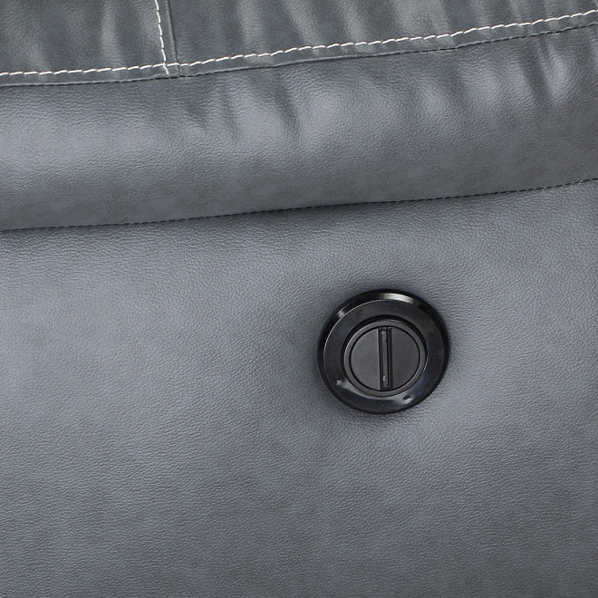 Two Seater Recliner Sofa With Console - Lite (Grey Two Tone)