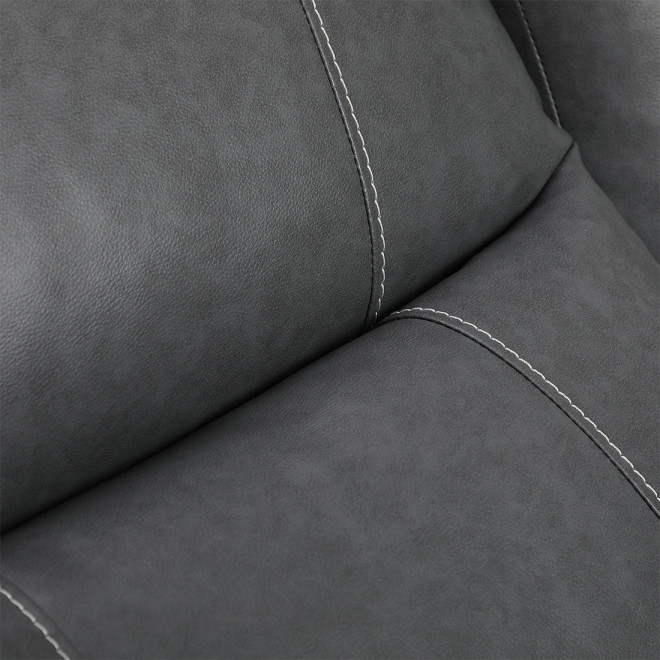 Two Seater Recliner Sofa With Console - Lite (Grey Two Tone)