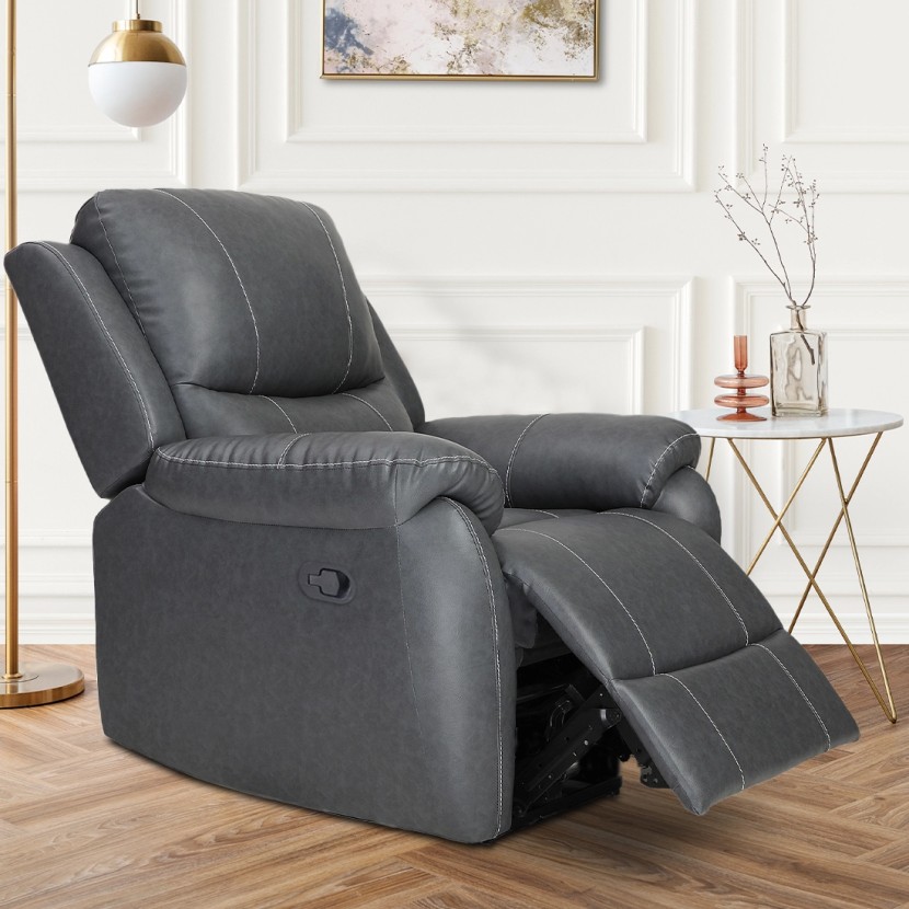 Single Seater Manual Recliner - Lite (Grey) 