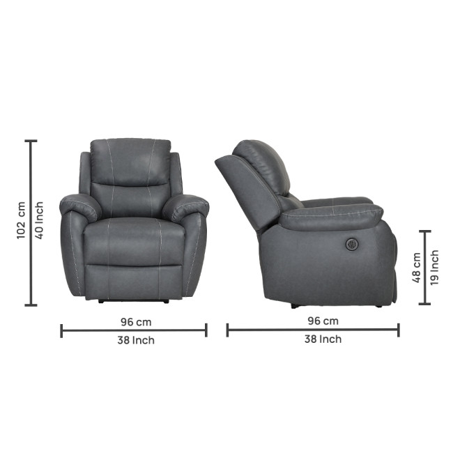 Single Seater Motorized Recliner - Lite (Grey)