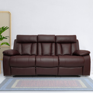 Three Seater Recliner Sofa - Magna (Brown)