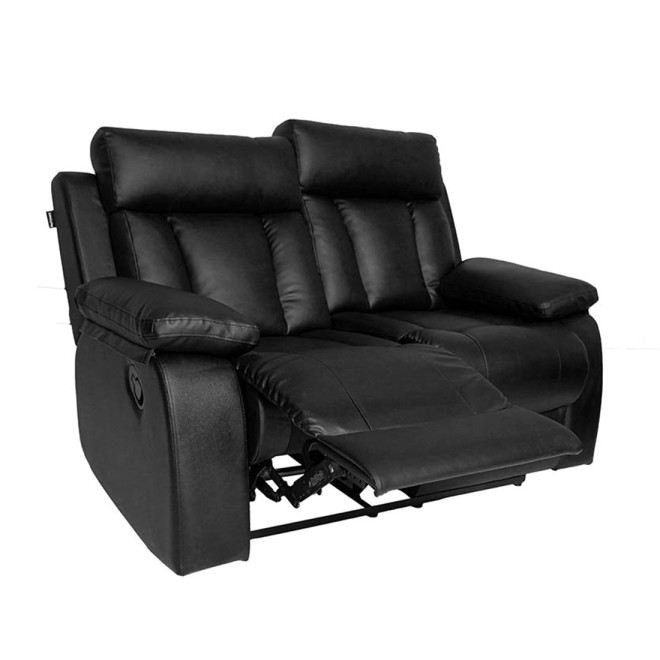 Two Seater Recliner Sofa - Magna (Black)