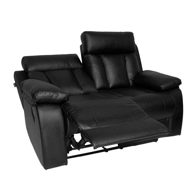 Two Seater Recliner Sofa - Magna (Black)