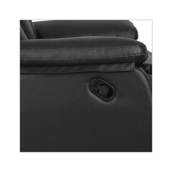 Two Seater Recliner Sofa - Magna (Black)