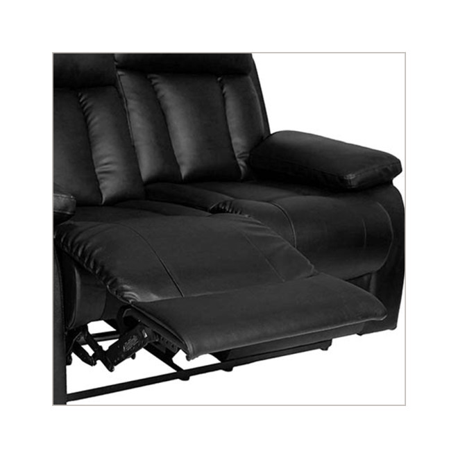 Two Seater Recliner Sofa - Magna (Black)