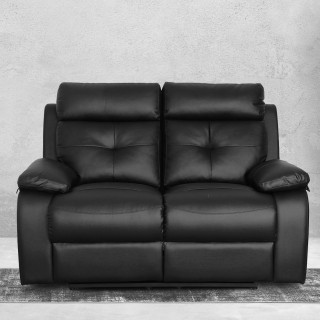 Two Seater Recliner Sofa - Ohio (Black)