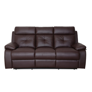 Three Seater Recliner Sofa - Ohio (Brown)