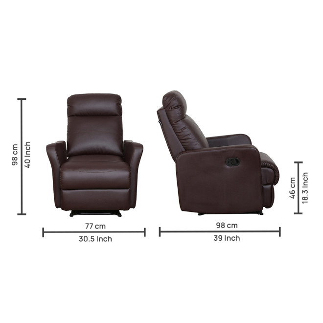 Single Seater Recliner - Sleek (Brown)