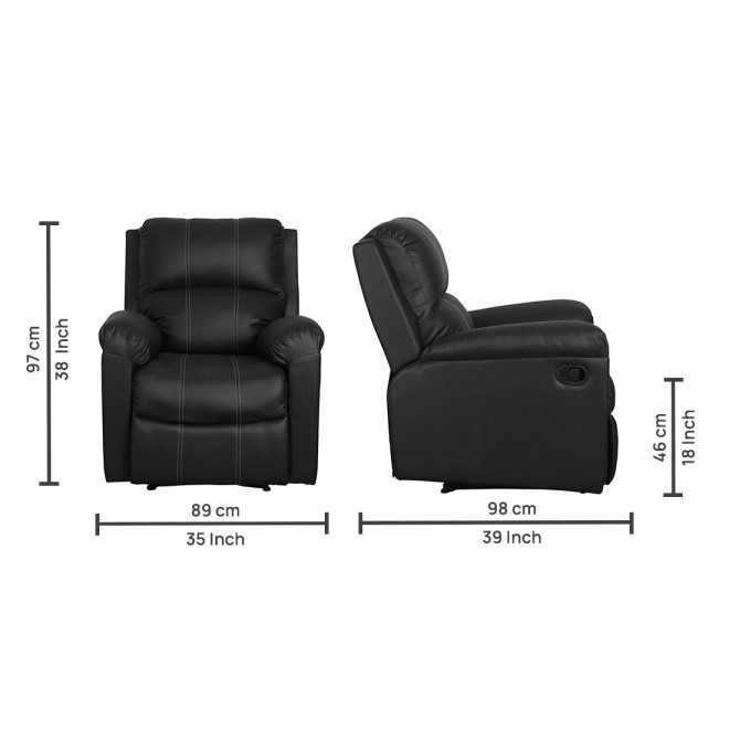 Single Seater Recliner - Spino (Black)