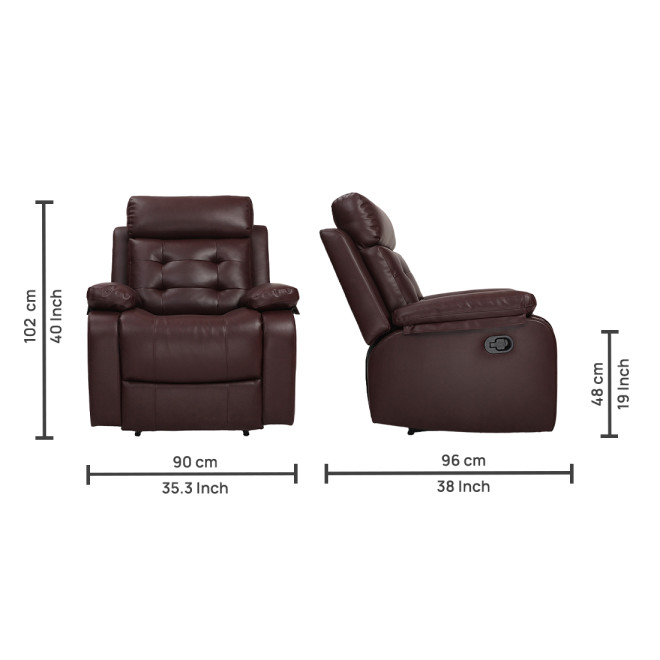 Single Seater Recliner - Tango (Cherry Two Tone)