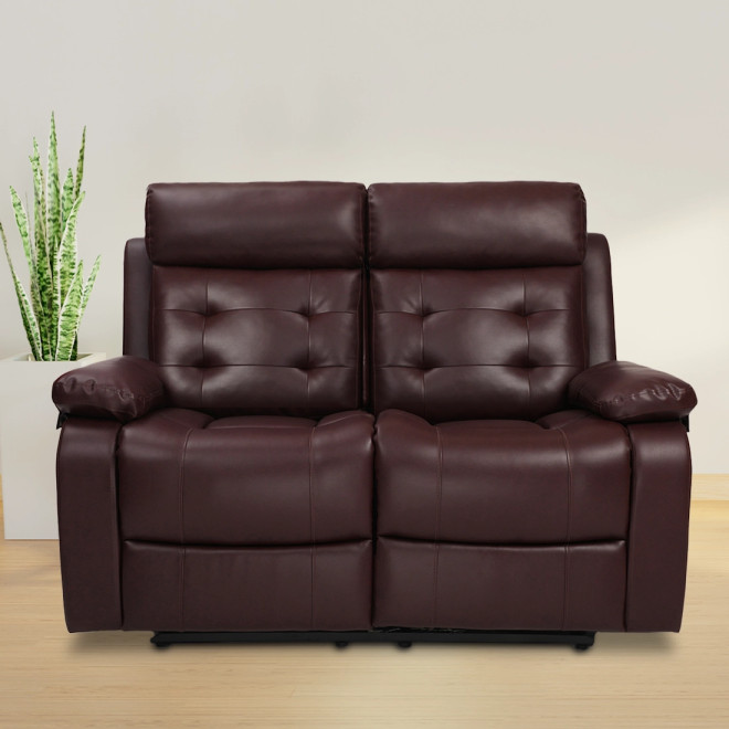 Two Seater Recliner Sofa - Tango (Cherry Two Tone)