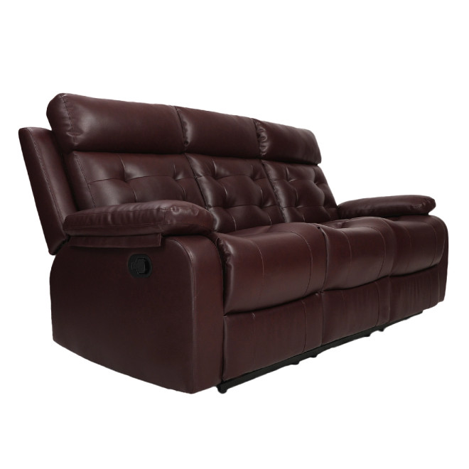 Three Seater Recliner Sofa - Tango (Cherry Two Tone)