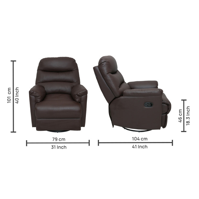 Single Seater Recliner - Wave (Brown)