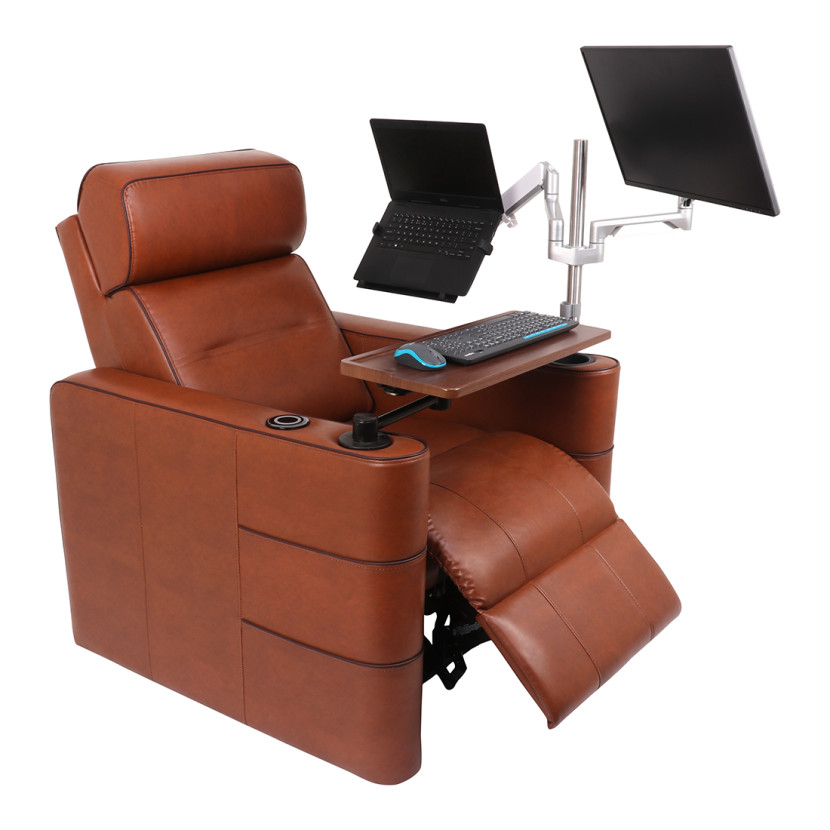 Work From Home Recliner - Zuum Executive (Whiskey Tan)