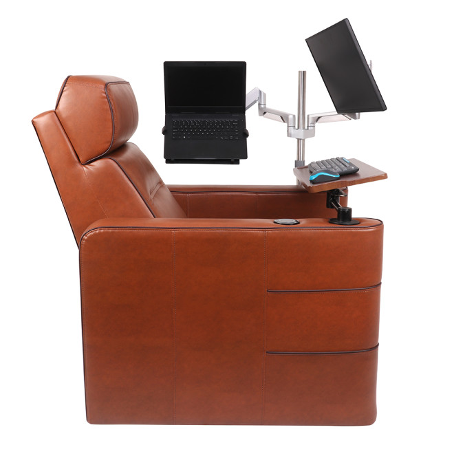 Work From Home Recliner - Zuum Executive (Whiskey Tan)
