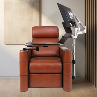 Work From Home Recliner - Zuum Executive (Whiskey Tan)